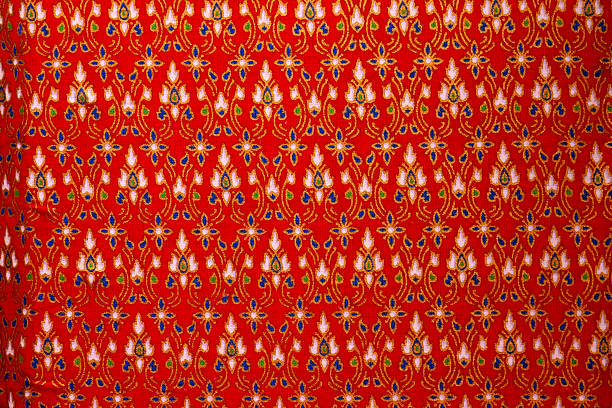 istock Patterned fabric woven culture of Thailand. 480453073