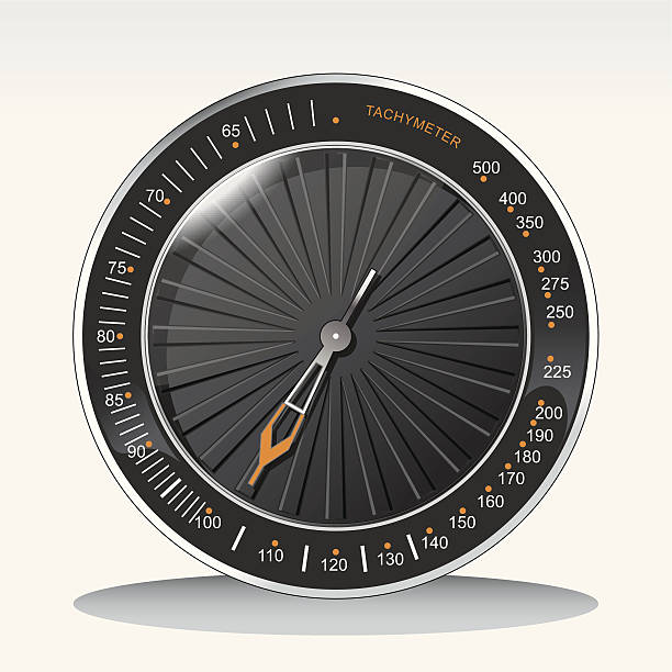 tachymeter A tachymeter scale is a scale sometimes inscribed around the rim of an analog watch. It can be used to compute a speed based on travel time or measure distance based on speed. tacheometer stock illustrations