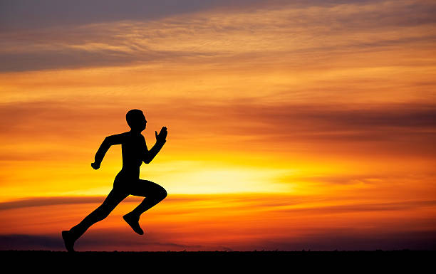 istock Silhouette of running man 480455734