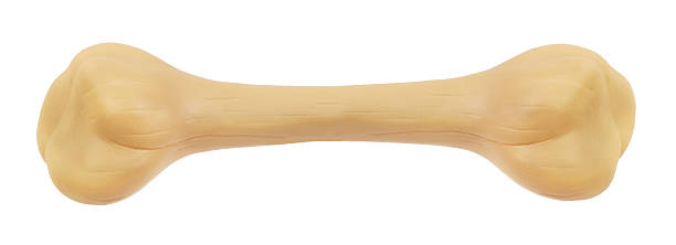 istock Beige rubber bone toy for dogs 480455837
