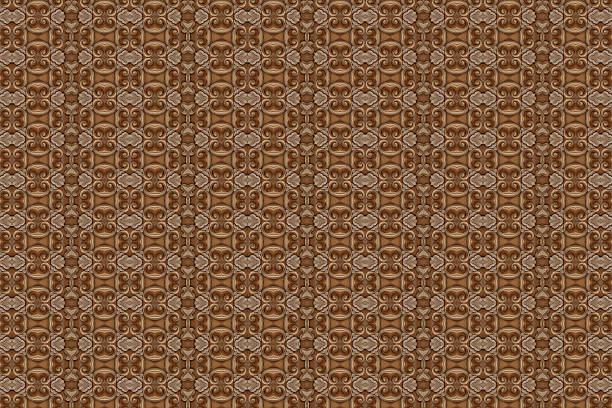 istock Carved wood wall close 480457006