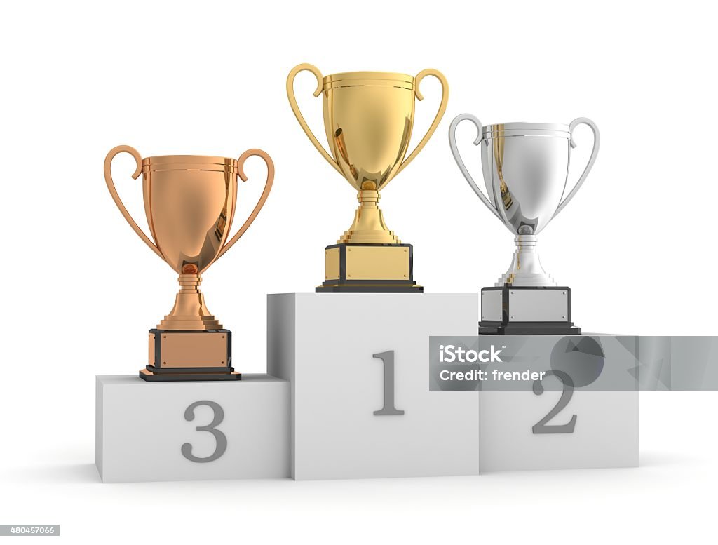 awards and winner podium Winners Podium Stock Photo