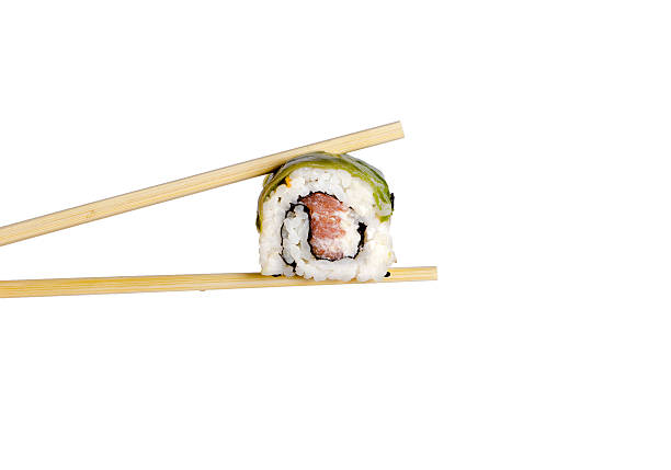 istock Sushi japanese seafood with chopsticks 480458001