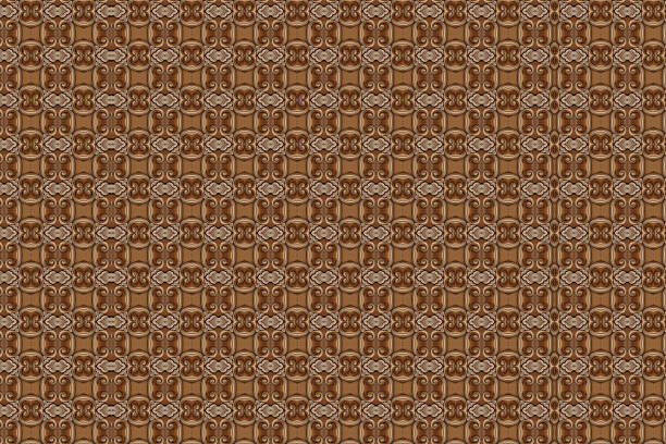 istock Carved wood wall close 480458044