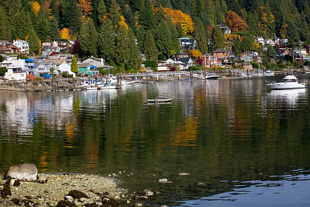 istock Deep Cove Harbor Raft Boat Reflections Vancouver BC Canada 480458068