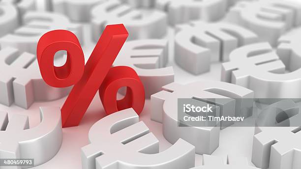 Mighty Percent Of Euros Stock Photo - Download Image Now - Percentage Sign, Euro Symbol, Finance