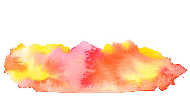 istock Vivid hot red orange yellow watercolor background 480460986