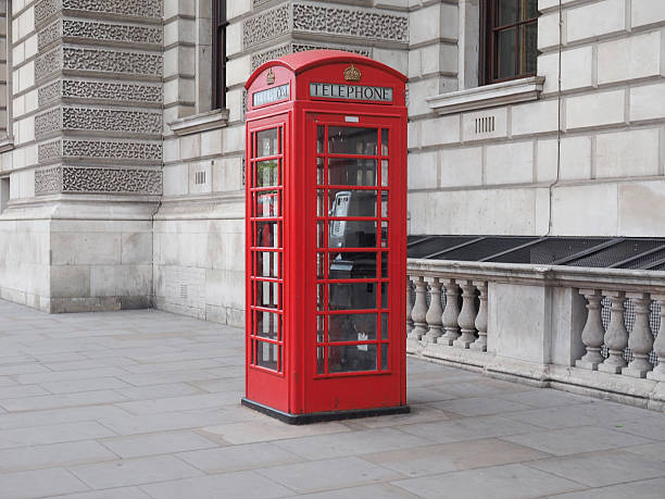 istock Red phone box in London 480463240