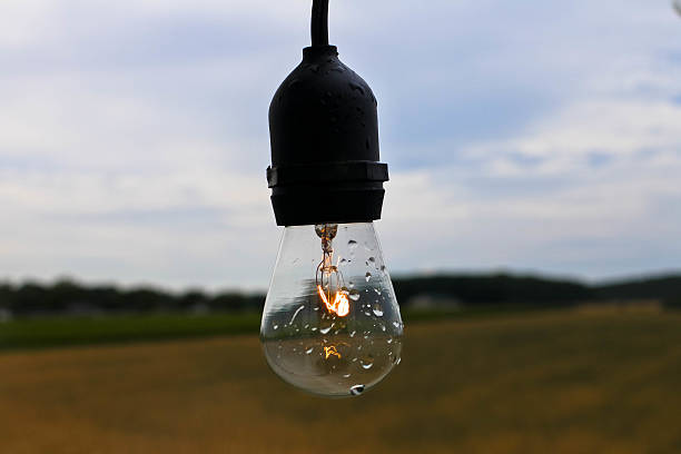 outdoor light bulb stock photo