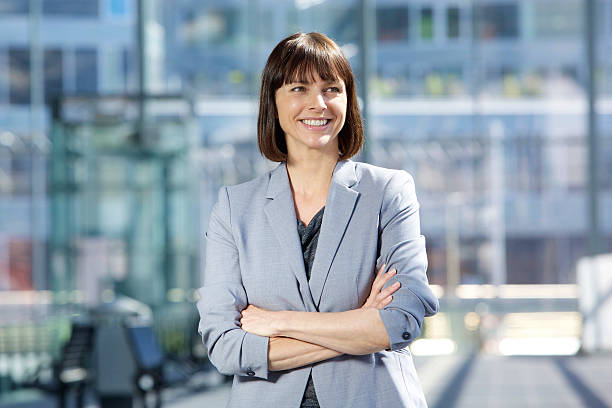 Attractive business woman smiling