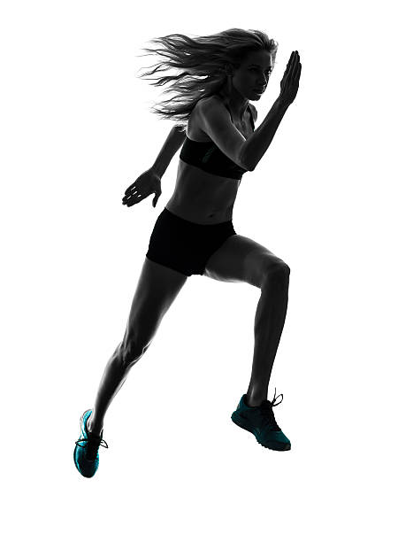 istock woman runner running jogger jogging silhouette 480466106