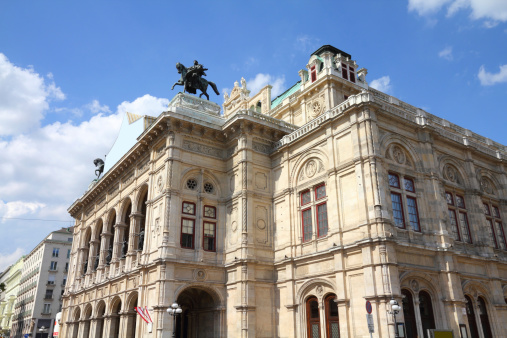 Vienna State Opera House in Austria. Famous Touristic Place.