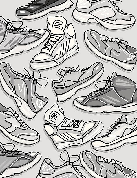 Athletic Shoes Athletic Shoes high tops stock illustrations