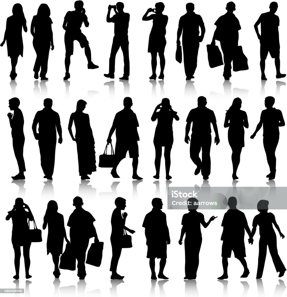 silhouettes of beautiful mans and womans Black silhouettes of beautiful mans and womans on white background. Vector illustration. Activity stock vector