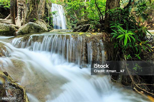 Erawan Wasserfall Kanchanaburi Thailand Stockfoto und mehr Bilder von Bach - Bach, Baum, Bewegungsunschärfe