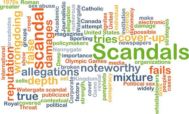 Photo of Scandals background concept