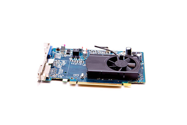 istock VGA Graphic Card with Black Fan on white background 480475811