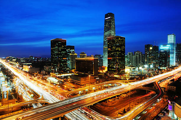 istock beijing after sunset-night scene of CBD 480476273