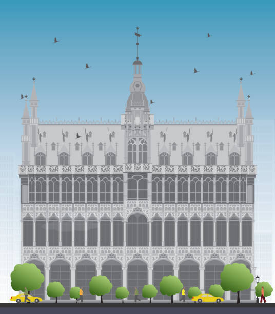 ilustraciones, imágenes clip art, dibujos animados e iconos de stock de king's asamblea. bruselas, bélgica - brussels belgium arranging majestic