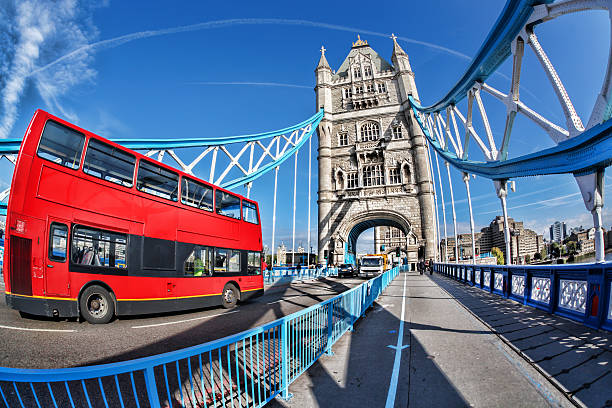 istock Tower Bridge with red bus in London, UK 480477202