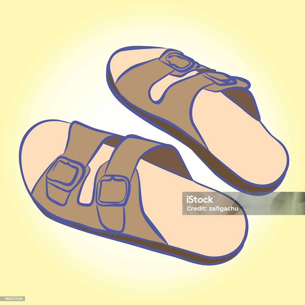 efficiënt elke keer Gymnast Slippers For Relaxing And Easy Walks On The Beach And Houses Stock  Illustration - Download Image Now - iStock