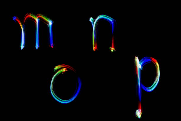 istock alphabet light painting Abstract generated colorful pattern for design 480477554