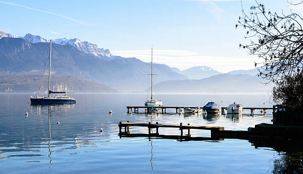 istock boats on Lake 480495950