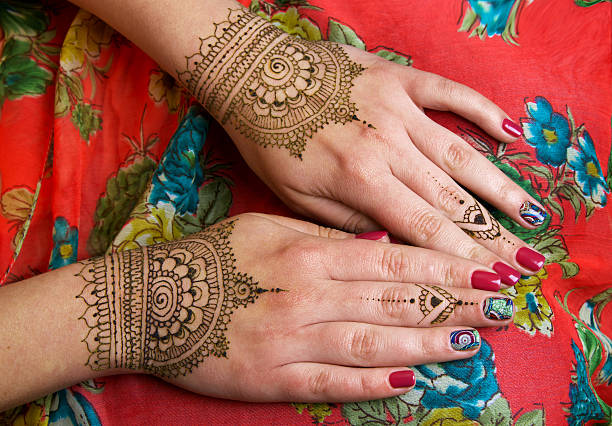 istock two hands with henna tattoos mehendi designs 480496554