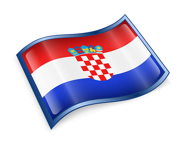 kroatien-flagge-symbol - government computer icon glass shiny stock-grafiken, -clipart, -cartoons und -symbole