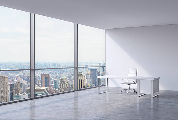 istock workplace in a modern corner panoramic office in New York, 480499942