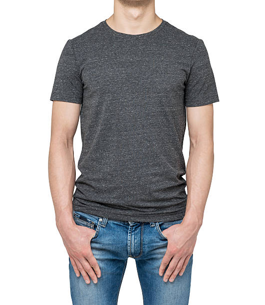 istock man in a blank grey t-shirt 480499968