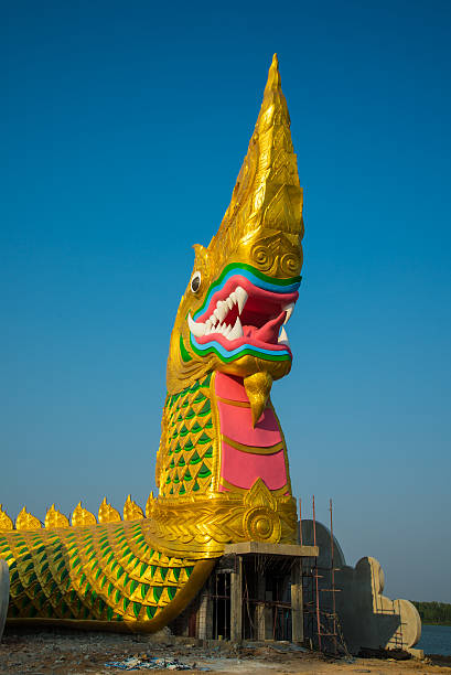 istock Large golden naga 480500210