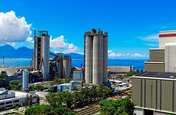 Cement Plant at day stock photo