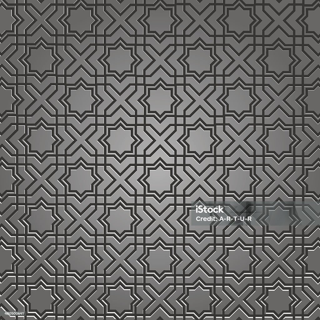 Arab Pattern Metallic Metallic Pattern On Islamic Motif Stock Illustration - Download Image ...