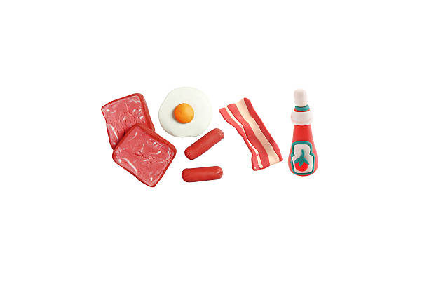 istock miniature breakfast model from japanese clay 480500738