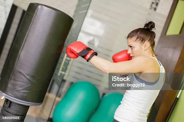 Boxing Girl Stock Photo - Download Image Now - Active Lifestyle, Activity, Adult