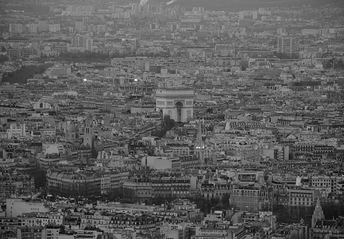 Paris city in black and white mode