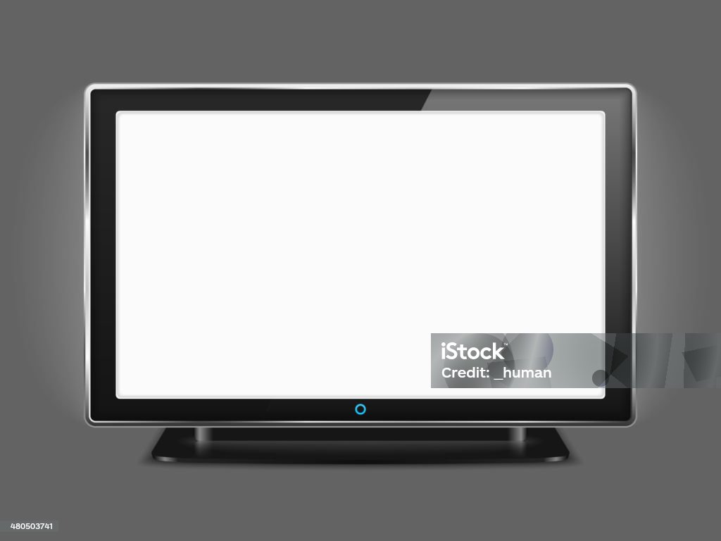 LCD TV LCD TV with blank white screen, vector eps10 illustration Icon Symbol stock vector