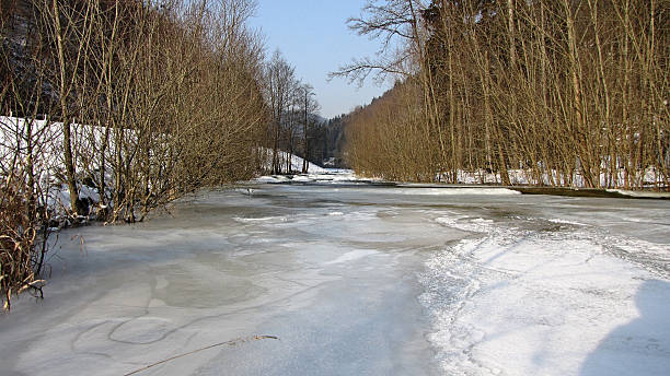 istock Ice on river Waldaist, near Pregarten, Upper Austria 480503772