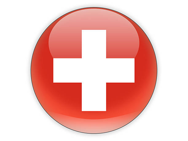 istock Round icon with flag of switzerland 480503930