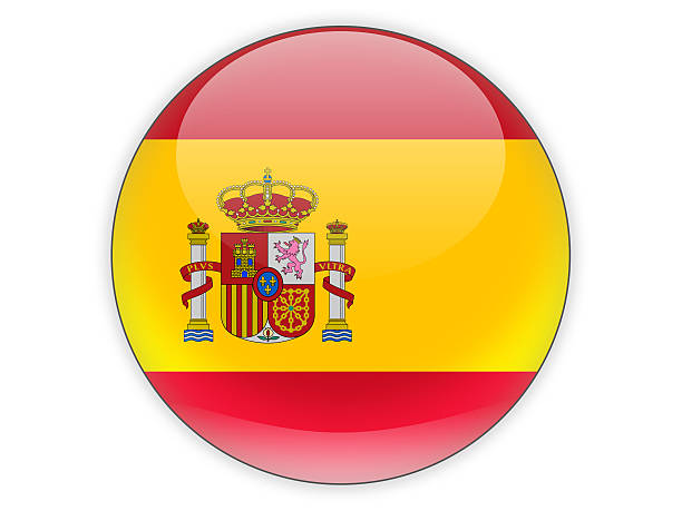 istock Round icon with flag of spain 480504010