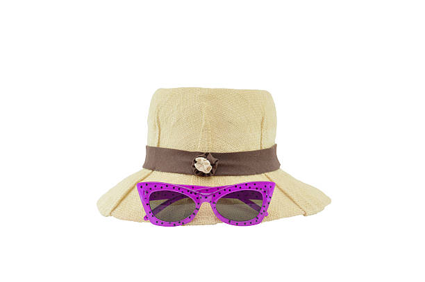istock Fuschia Sunglasses and Ladies Hat 480510283