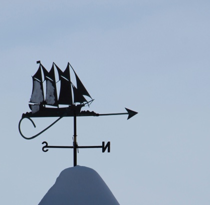 weather vane of a sailing ship