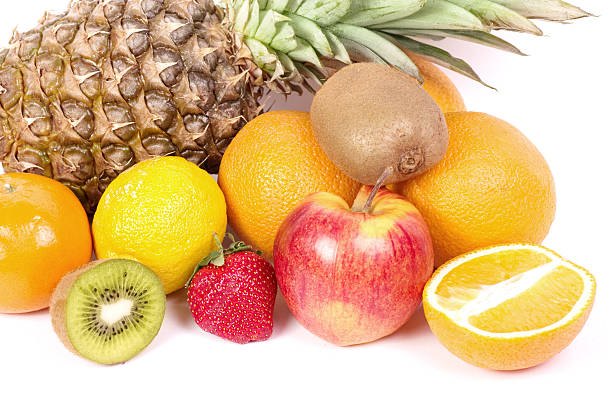 Fresh fruit with vitamin stock photo