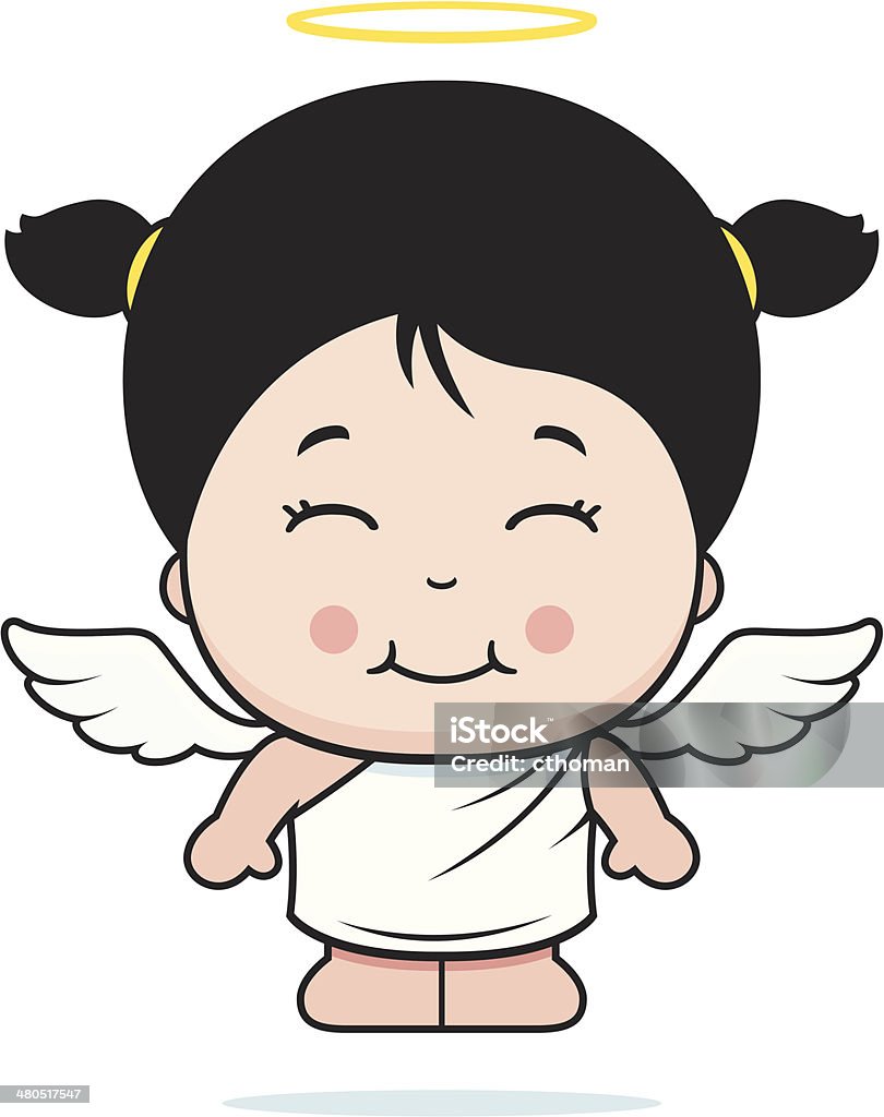 Little Angel A cartoon little angel smiling and happy. Angel stock vector