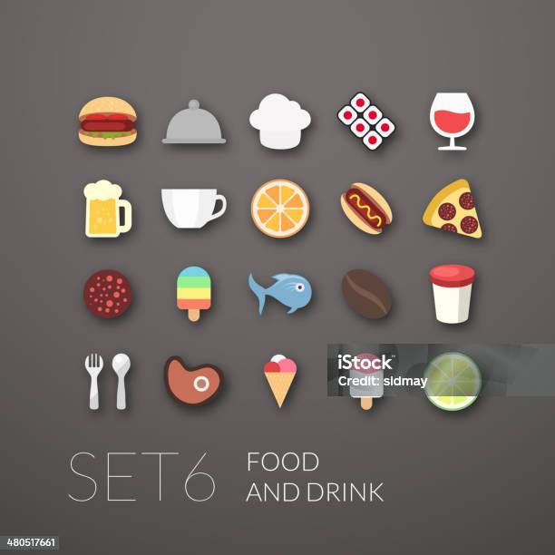 Flat Icons Set Stock Illustration - Download Image Now - Application Form, Beer - Alcohol, Beer Bottle