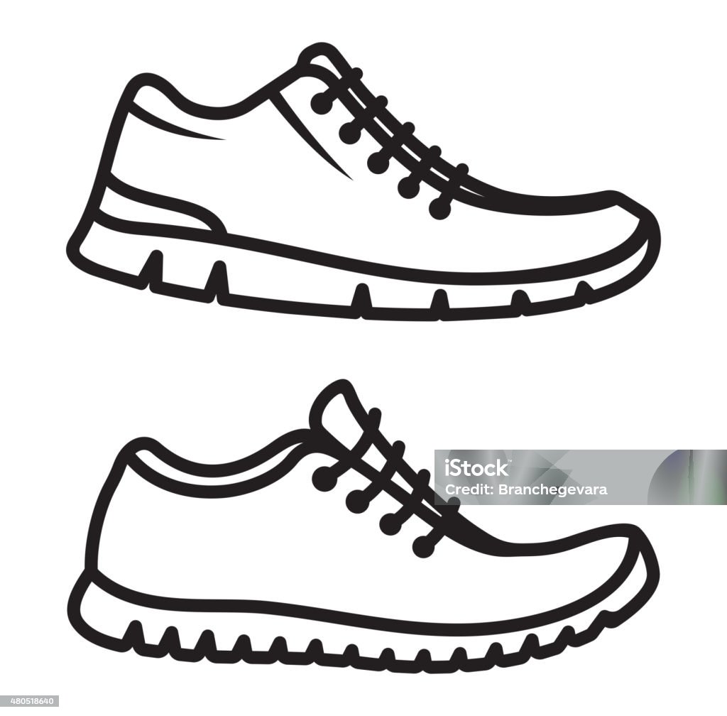 Running Shoes Icon Stock Illustration - Download Now - 2015, Arts Culture and Entertainment, Clothing - iStock