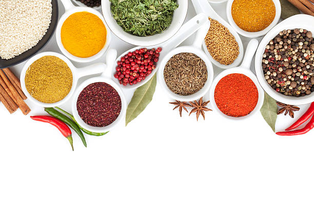 diversas especiarias selecção - indian culture spice cooking herb imagens e fotografias de stock