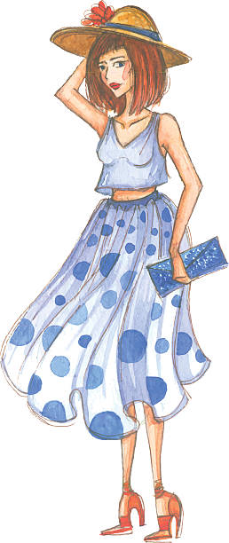 istock Watercolor fashion girl 480523876