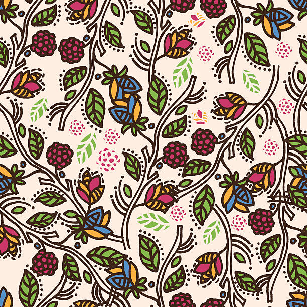 Seamless floral pattern .Vector Seamless floral pattern .Vector malaysia batik pattern stock illustrations